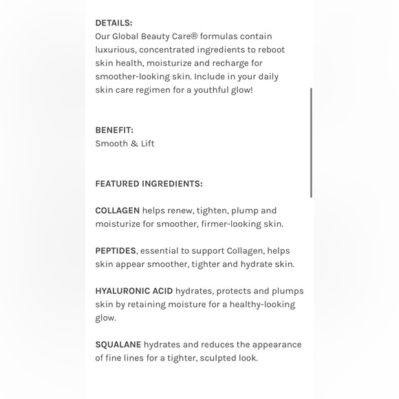 Smooth and Lyft collagen, facial serum, cream and collagen eye cream bundle - Picture 7 of 16